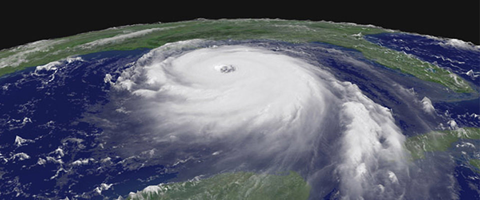 a hurricane from space